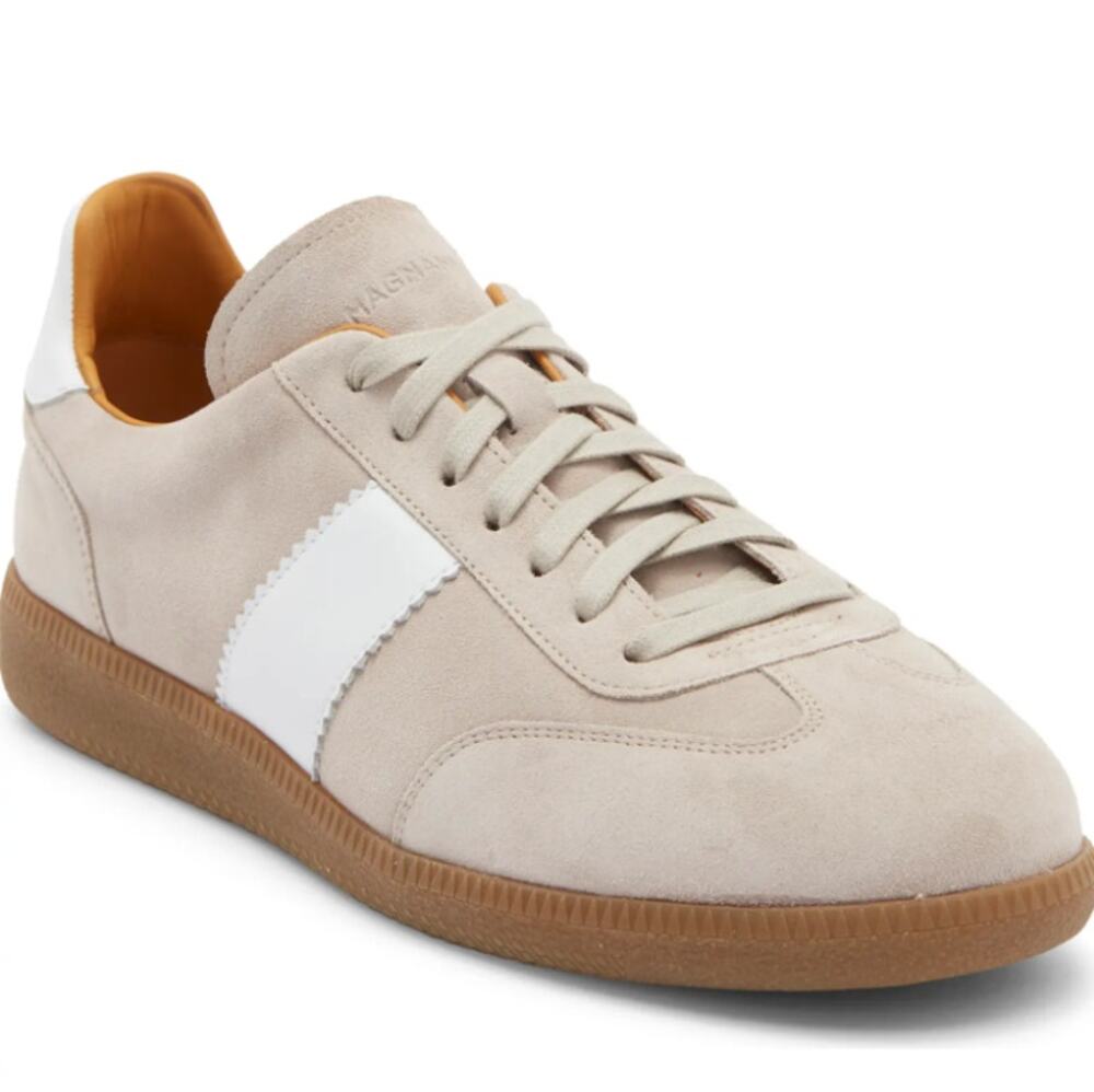 Magnanni Meta Low Top Sneakers Castoro Suede White Size 13